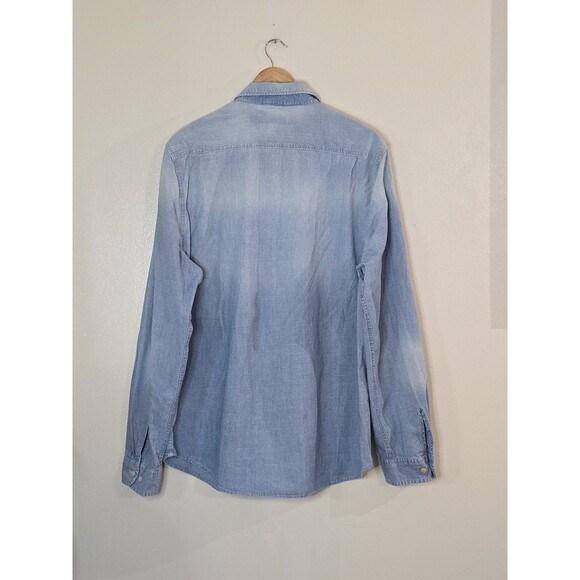 Denim & Supply Ralph Lauren Polo Long Sleeve Blue Pocket Denim Shirt Size XL Men - Picture 6 of 10